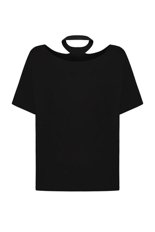 T-shirt with a Cut out on the Back